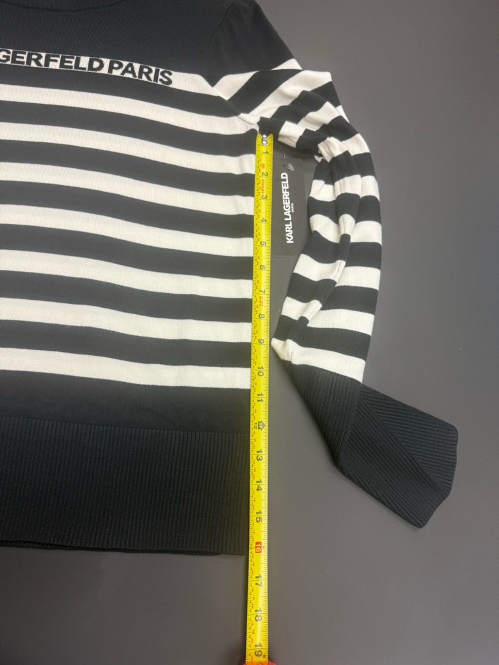 Karl Lagerfeld Black & White Striped Knit Tee 🖤🤍